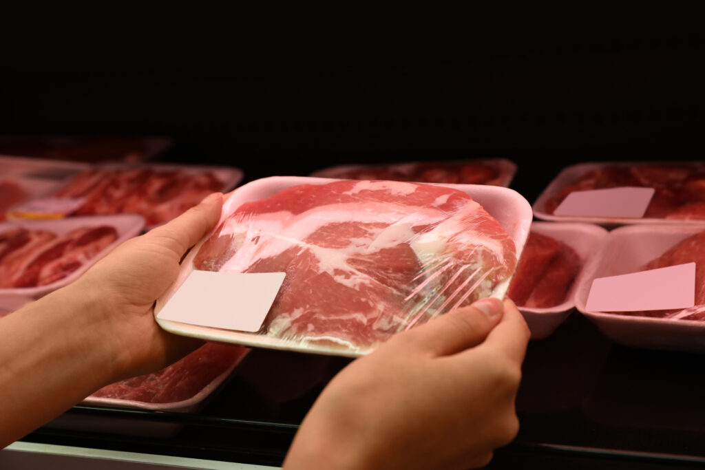 Red Meat Shopping Stock Photo